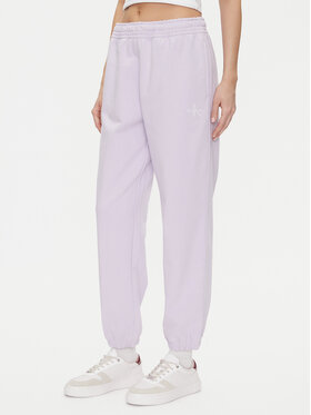 Calvin Klein Jeans Calvin Klein Jeans Spodnie dresowe Monologo LV047B235G Fioletowy Regular Fit