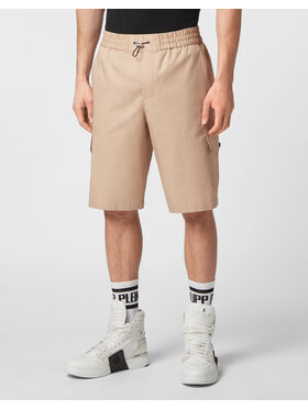 PHILIPP PLEIN PHILIPP PLEIN Szorty materiałowe 2673 Beżowy Regular Fit