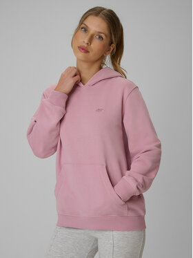 4F 4F Bluza BASIC+ Różowy jasny Relaxed Fit