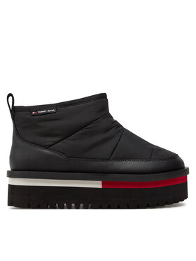 Tommy Jeans Tommy Jeans Snehule Tjw Nylon Flatform Boot Wl EN0EN02689 Čierna