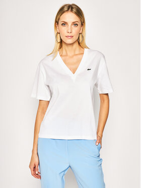 Lacoste Lacoste T-Shirt TF5458 Biały Regular Fit