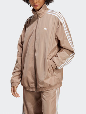 adidas adidas Majica dugih rukava Oversized Track Top IP7143 Smeđa Loose Fit