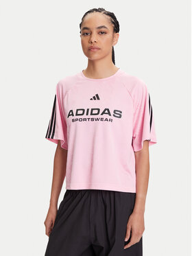 adidas adidas T-shirt Tiro x Common Goal Jacquard JL9213 Rosa Loose Fit