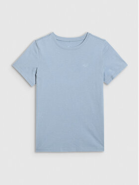 4F 4F T-Shirt BASIC+ Niebieski jasny Oversize