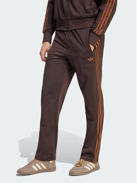 adidas adidas Spodnie materiałowe 159128 Brązowy ciemny Regular Fit