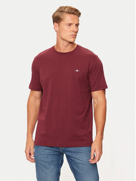 Gant Gant T-Shirt Shield 2003184 Μπορντό Regular Fit