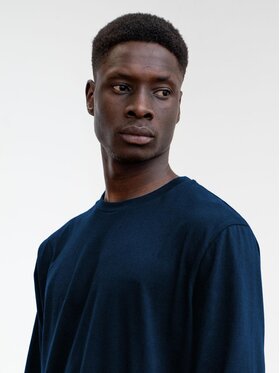 Urban City Urban City Longsleeve Koszulka Z Długim Rękawem Męska Granatowa UrbanCity Classic UC M Niebieski Regular Fit