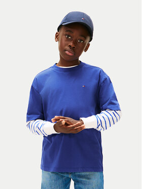 Tommy Hilfiger Tommy Hilfiger T-Shirt Essential Archive KB0KB09646 D Niebieski Regular Fit