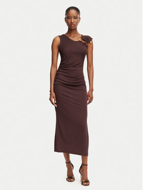 Rinascimento Rinascimento Коктейльна сукня CFC0020352002 Коричневий Slim Fit