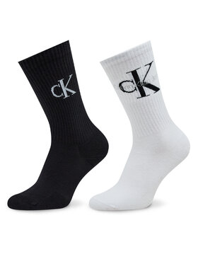 Calvin Klein Jeans Calvin Klein Jeans Комплект 2 чифта дълги чорапи дамски Sock 2P Scatter 701224133 Бял