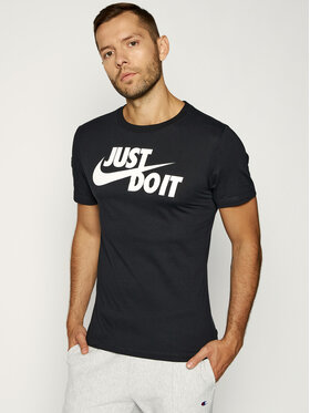 Nike Nike T-Shirt Just Do It Swoosh AR5006 Czarny Regular Fit