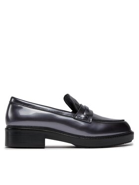 Calvin Klein Calvin Klein Loaferice Rubber Sole Loafer W/Hw - Pearl HW0HW02002 Crna