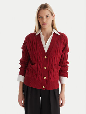 Tommy Hilfiger Tommy Hilfiger Cardigan WW0WW43089 Rosso Regular Fit