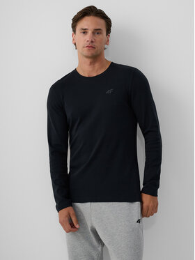 4F 4F Longsleeve ESSENTIAL Szary ciemny Slim Fit