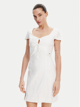 Guess Guess Sommerkleid W5GK41 WH5L2 Weiß Regular Fit