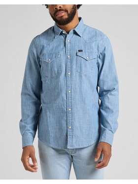 Lee Lee Koszula REGULAR WESTERN Niebieski Regular Fit