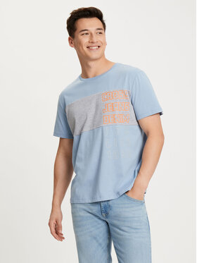 Cross Jeans Cross Jeans T-Shirt 15905-005 Niebieski Regular Fit
