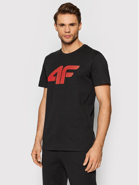 4F 4F T-Shirt NOSH4-TSM353 Czarny Regular Fit