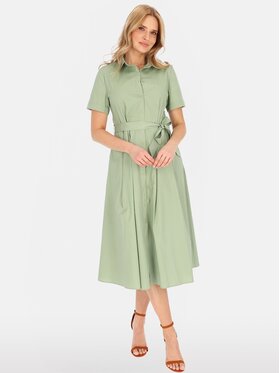 Perso Perso Letní šaty RBE255729F Zelená Regular Fit