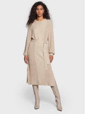 Moss Copenhagen Moss Copenhagen Strickkleid Rachelle 17179 Beige Oversize