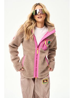 NAOKO NAOKO Kurtka przejściowa Teddy Sandstone Beżowy Regular Fit