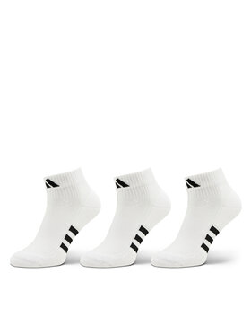adidas adidas Комплект 3 чифта къси чорапи унисекс Mid-Cut Socks 3 Pairs HT3450 Бял