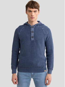 BIG STAR BIG STAR Sweter CARLSON_403_160 Niebieski Basic Fit