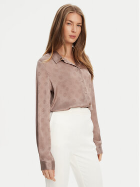 Guess Guess Košeľa W5YH1A WHCR2 Béžová Regular Fit