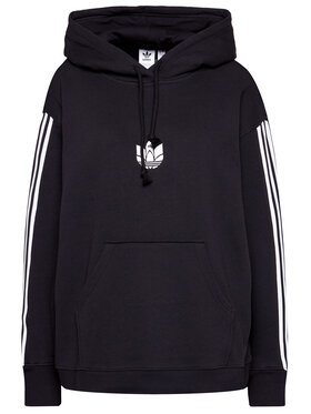 adidas adidas Світшот adicolor 3D Trefoil GN2931 Чорний Oversize
