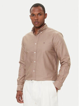 Tommy Hilfiger Tommy Hilfiger Koszula Solid Heritage MW0MW35774 Beżowy Regular Fit