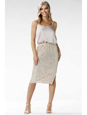 Awama Awama Sukně A692 Béžová Basic Fit