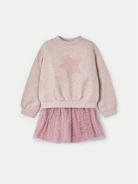 Mayoral Mayoral Komplet bluza i spódniczka 4937 Brązowy Regular Fit