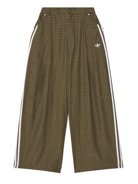 adidas adidas Текстилни панталони Checks LE8308 Каки Wide Leg