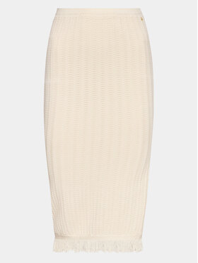 Guess Guess Fustă tip creion Milana W3YD12 Z36D2 Alb Slim Fit