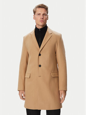 HUGO HUGO Cappotto di lana 50569210 Beige Slim Fit