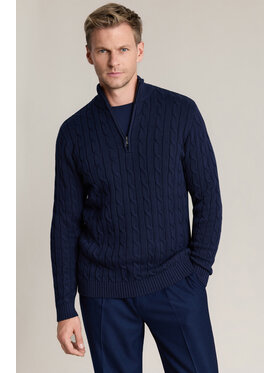 Lancerto Lancerto Sweter Joseph SW073226000002 Granatowy Regular Fit