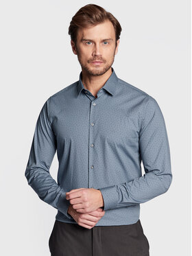 Calvin Klein Calvin Klein Košulja Dash Print K10K110935 Plava Slim Fit