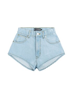 MissDenim MissDenim Szorty jeansowe High Waist Niebieski Regular Fit
