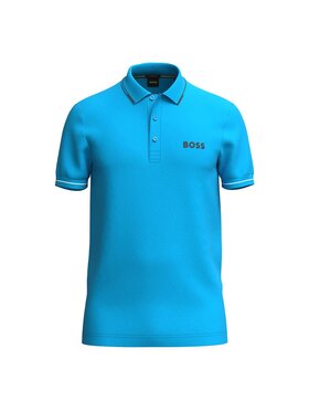 BOSS Boss Polo 50506203-442 Turkusowy Slim Fit