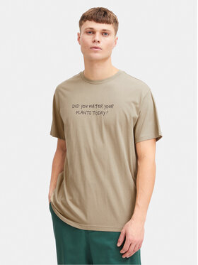 Solid Solid T-Shirt Inam 21108141 Μπεζ Regular Fit