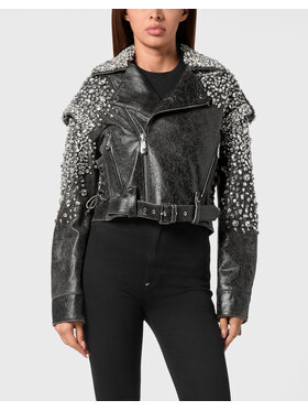 PHILIPP PLEIN PHILIPP PLEIN Giacca di pelle 22931 Nero Oversize