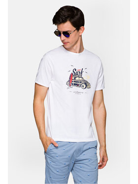 Lancerto Lancerto T-Shirt Reggie TS073221000017 Biały Regular Fit