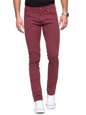 Wrangler Wrangler Spodnie materiałowe LARSTON Czerwony Slim Fit