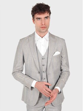 Evenemen Evenemen Marynarka OVO BEIGE Szary Slim Fit
