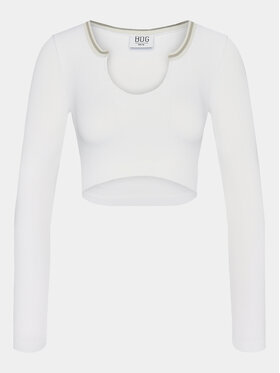 BDG Urban Outfitters BDG Urban Outfitters Palaidinė Going For Gold Ls Top 77121549 Balta Slim Fit