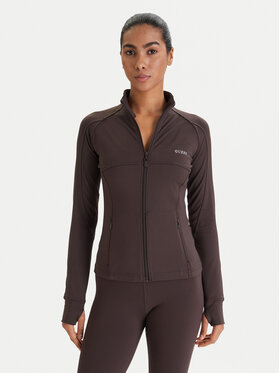 Guess Guess Majica dugih rukava V6RP15 KD952 Smeđa Slim Fit