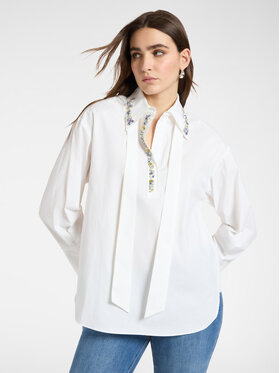 Elena Mirò Elena Mirò Bluzka 2040Z000020N011 Biały Regular Fit