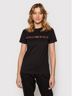 KARL LAGERFELD KARL LAGERFELD T-Shirt 220W1704 Schwarz Regular Fit