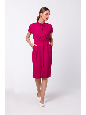 Stylove Stylove Košilové šaty S335 Fialová Regular Fit
