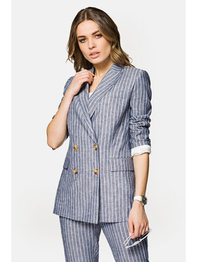 Lancerto Lancerto Marynarka Aversa Niebieski Regular Fit